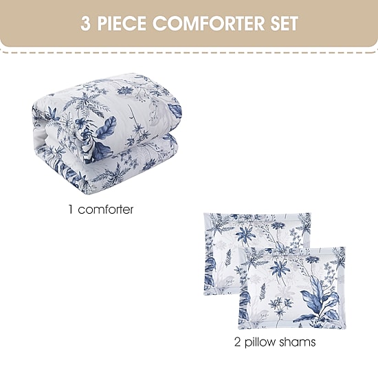 Stratford Park Hanna Floral Easy Care Comforter Set