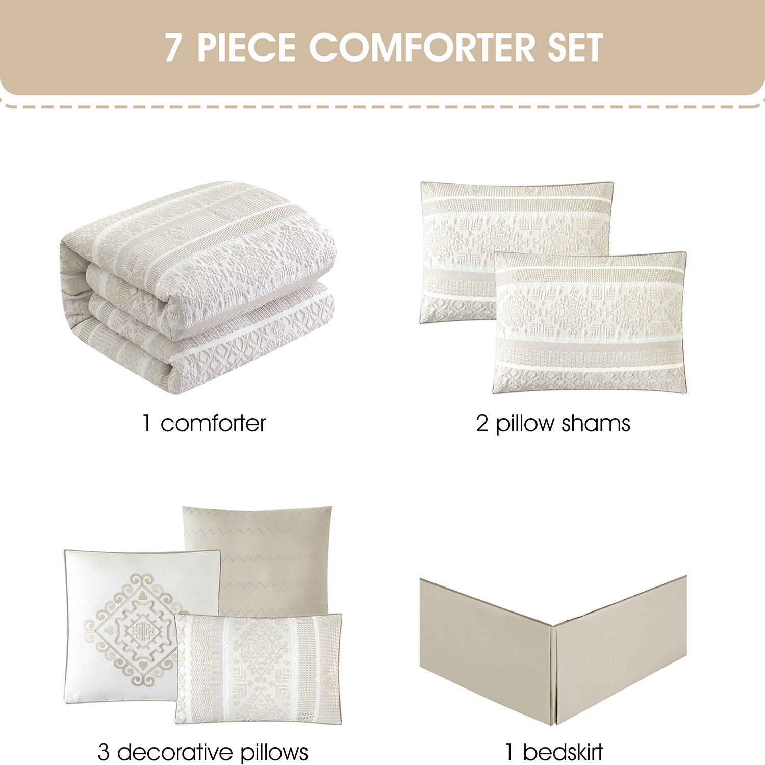 Stratford Park Imani Patchwork 7-pc. Easy Care Comforter Set