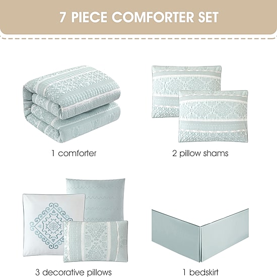 Stratford Park Imani Patchwork 7-pc. Easy Care Comforter Set