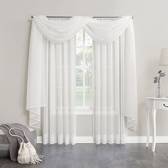 No. 918 Emily Sheer Voile Window Scarf Valance