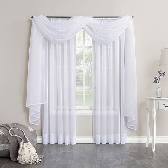 No. 918 Emily Sheer Voile Window Scarf Valance