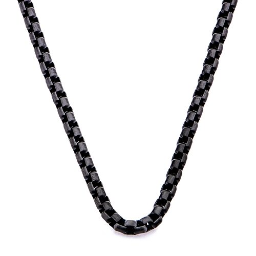 Mens Stainless Steel Hypoallergenic 22 Inch Box Chain Necklace, One Size