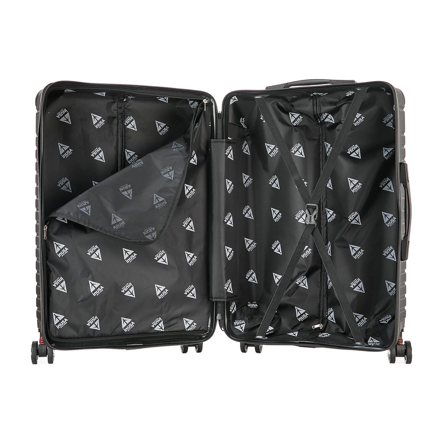 InUSA Deep Inch Hardside Lightweight Checked Spinner Luggage