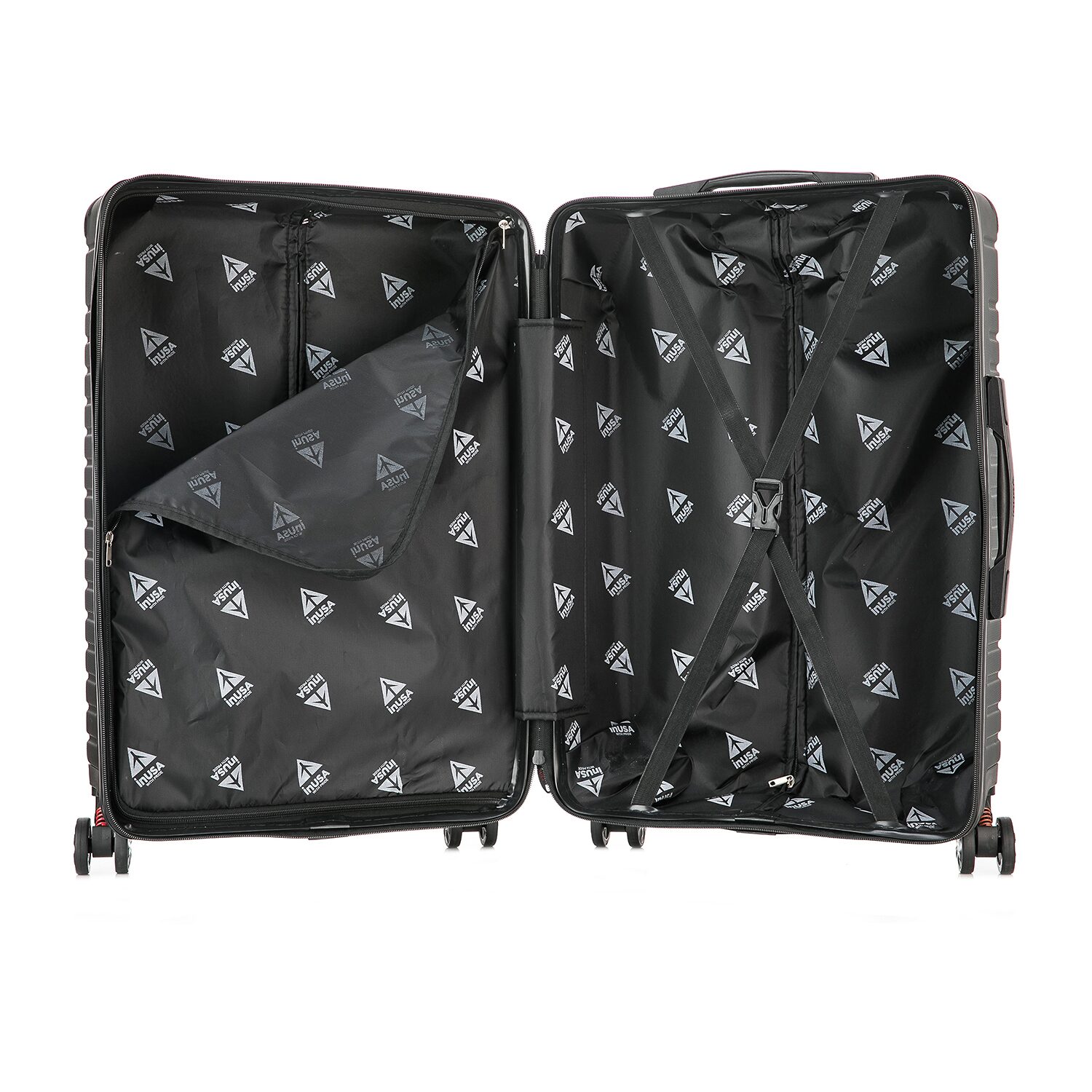 InUSA Deep 28 Inch Hardside Lightweight Checked Spinner Luggage