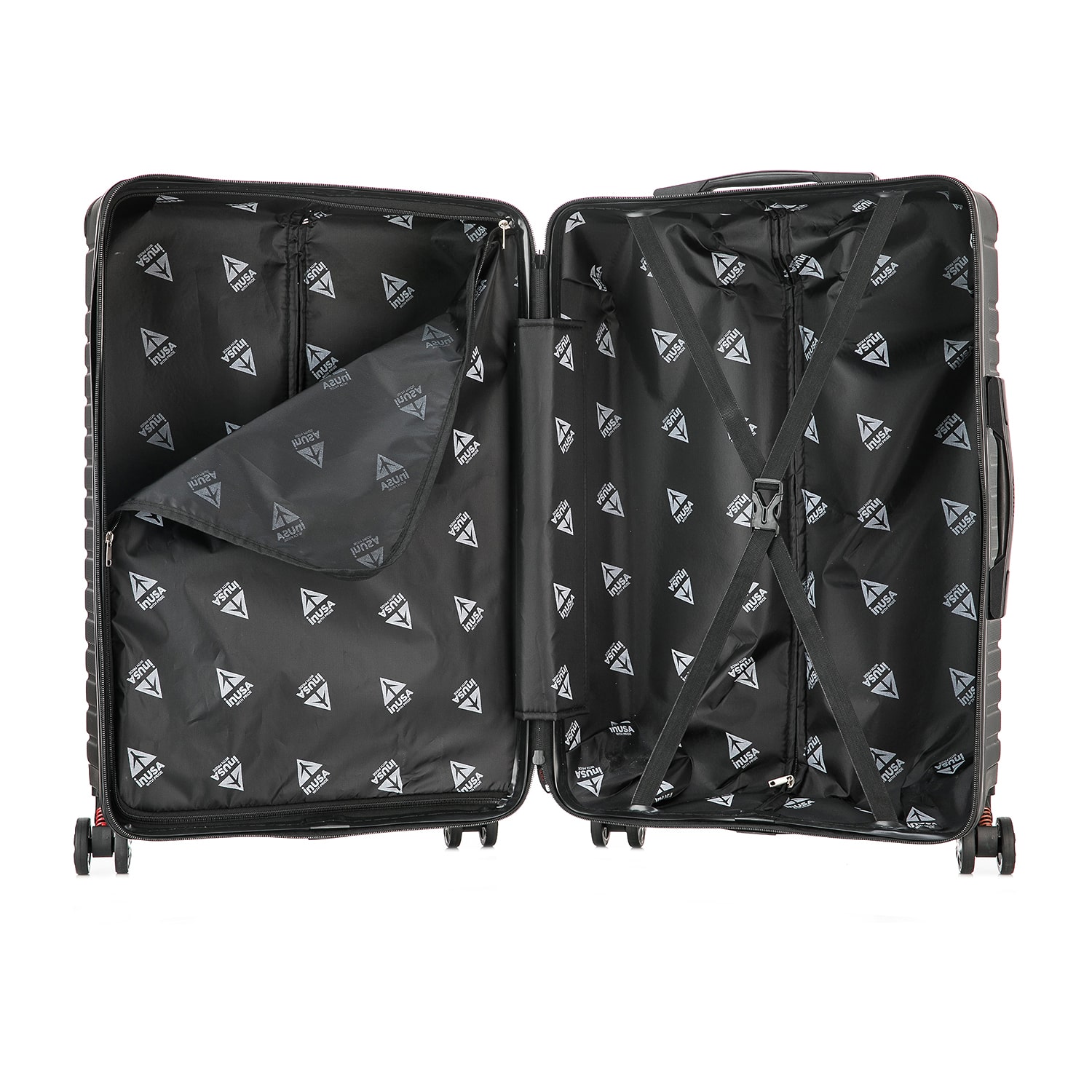 InUSA Deep 3-pc. Hardside Lightweight Luggage Set