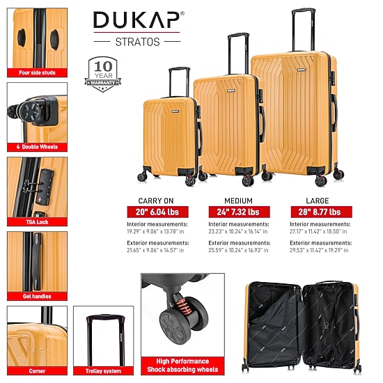 Dukap STRATOS 3-pc. Hardside Lightweight Luggage Set