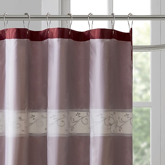 Madison Park Belle Embroidered Shower Curtain
