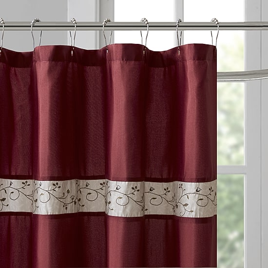Madison Park Belle Embroidered Shower Curtain