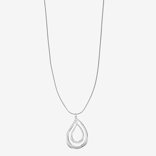 Liz Claiborne Orbital Womens 17 Inch Pendant Necklace