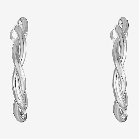 Liz Claiborne Twisted Womens 30mm Hypoallergenic Hoop Earrings