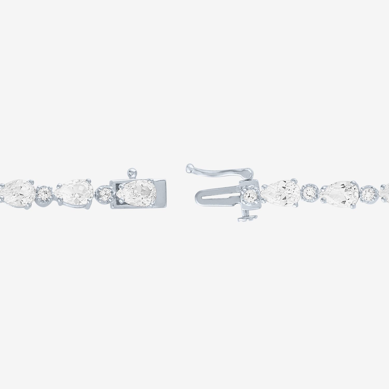 Womens Lab Created Sapphire Sterling Silver Inch Tennis Bracelet