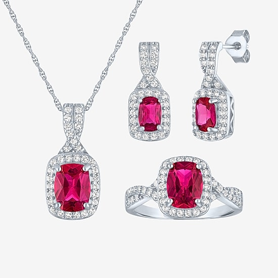 Gemstone Sterling Silver 3-pc. Jewelry Set