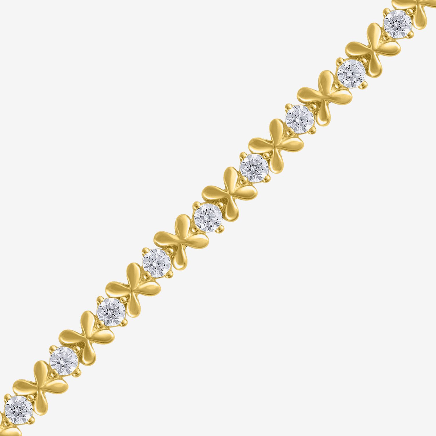 (G / Si2) Womens 2 CT. T.W. Lab Grown White Diamond 10K Gold 7.25 Inch Tennis Bracelet