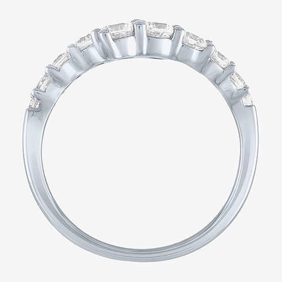 Diamond Addiction (G-H / Si2-I1) Womens 1 CT. T.W. Lab Grown White Diamond 10K Gold Bypass  Cocktail Ring