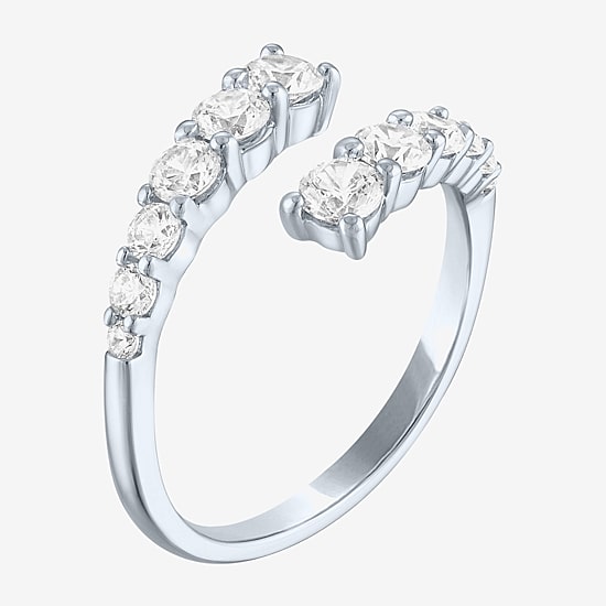 Diamond Addiction (G-H / Si2-I1) Womens 1 CT. T.W. Lab Grown White Diamond 10K Gold Bypass  Cocktail Ring
