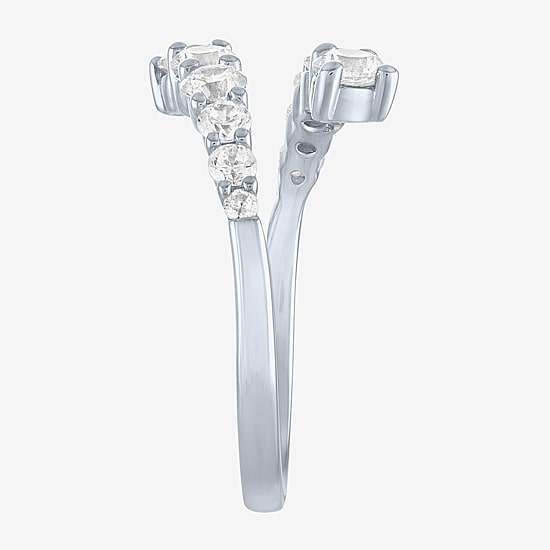 Diamond Addiction (G-H / Si2-I1) Womens 1 CT. T.W. Lab Grown White Diamond 10K Gold Bypass  Cocktail Ring