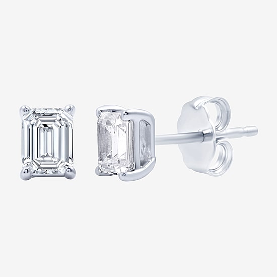 Ever Star (G / Si2-I1) 1 CT. T.W. Lab Grown White Diamond 10K Gold Stud Earrings