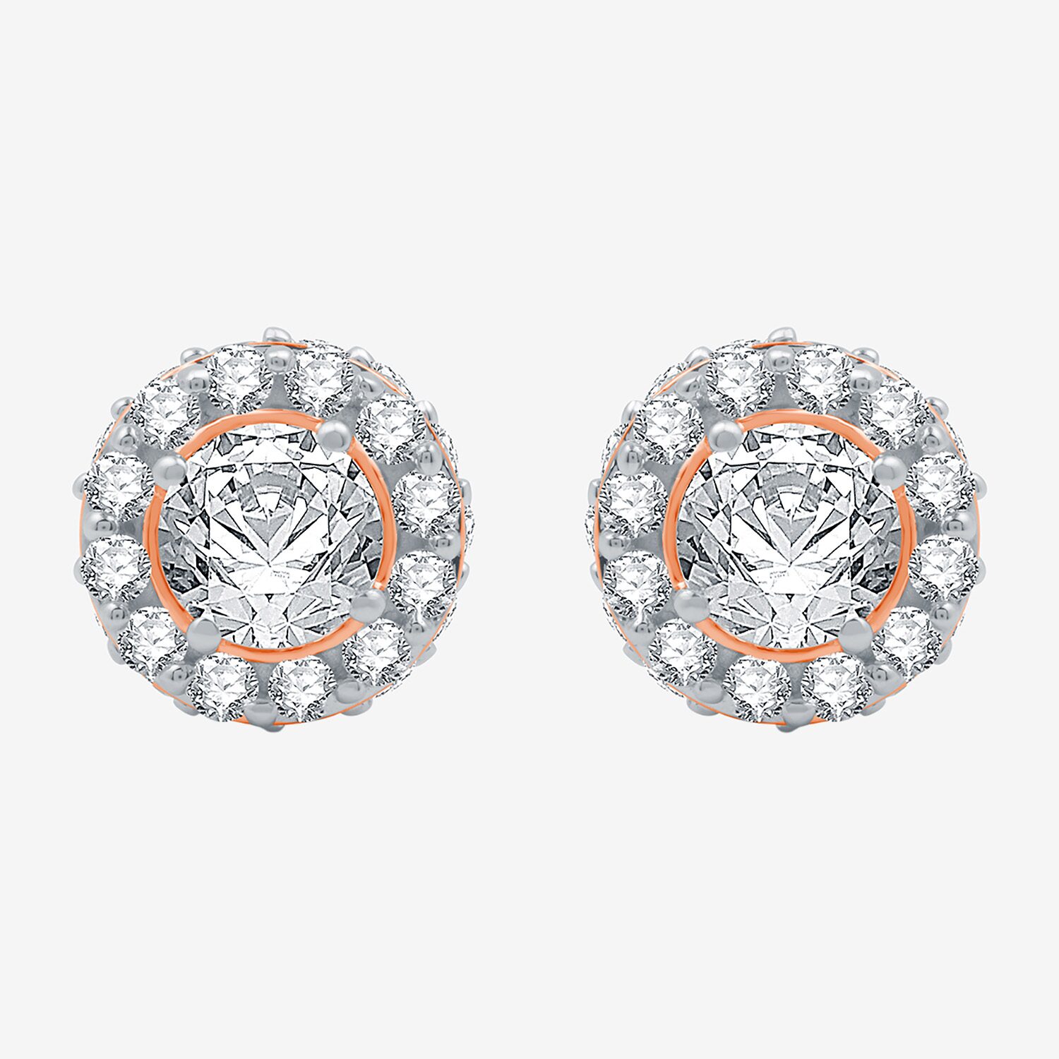 Ever Star (H-I / Si2-I1) 3 CT. T.W. Lab Grown White Diamond 14K Gold 10.8mm Round Stud Earrings