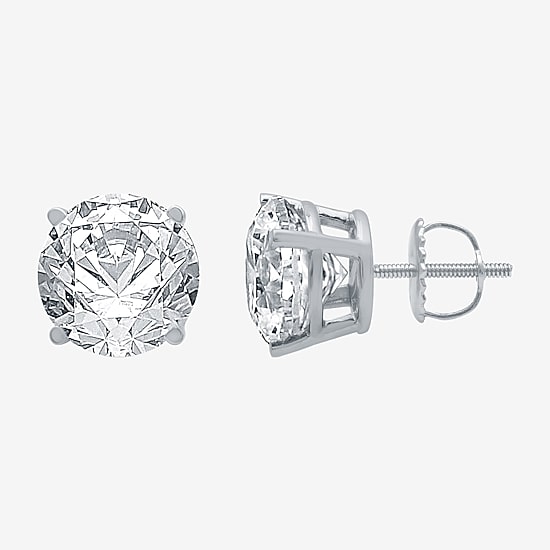 Ever Star (G / Vs1-Vs2) 4 CT. T.W. Lab Grown White Diamond 14K Gold Round Stud Earrings