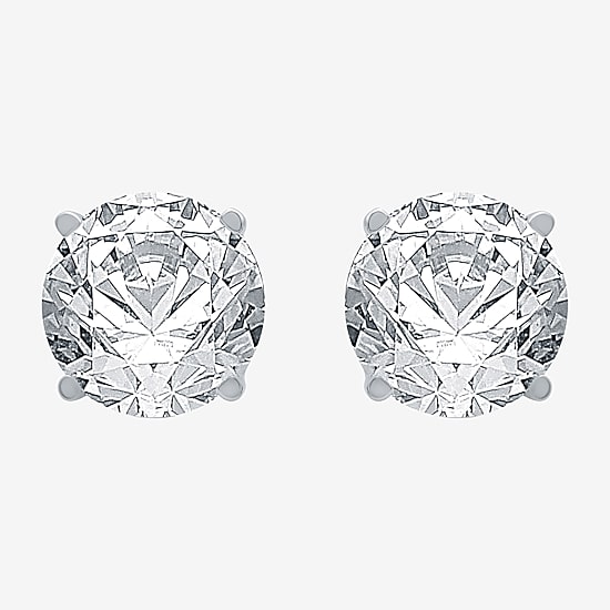 Ever Star (G / Vs1-Vs2) 4 CT. T.W. Lab Grown White Diamond 14K Gold Round Stud Earrings
