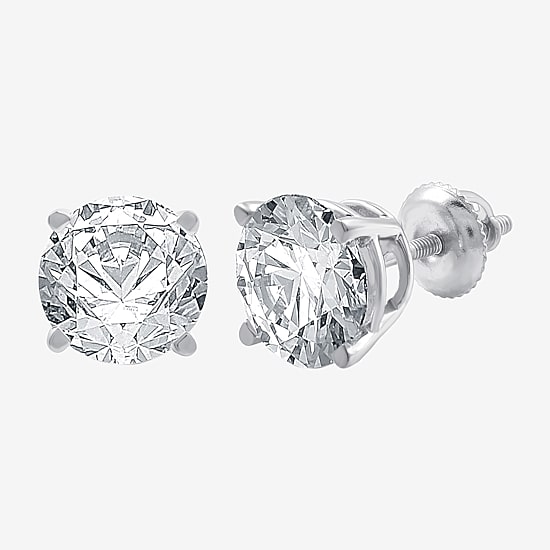 Ever Star (G / Vs1-Vs2) 5 CT. T.W. Lab Grown White Diamond 14K Gold 14K Gold Round Stud Earrings
