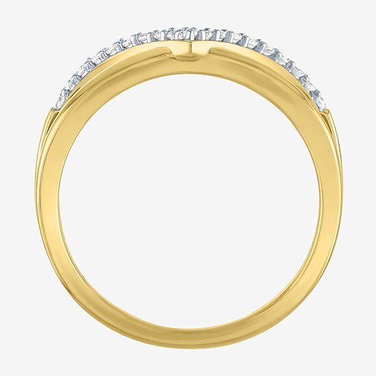 Diamond Addiction (G-H / I1-I2) Womens 1/10 CT. T.W. Lab Grown White Diamond 14K Gold Over Silver Sterling Silver Cocktail Ring