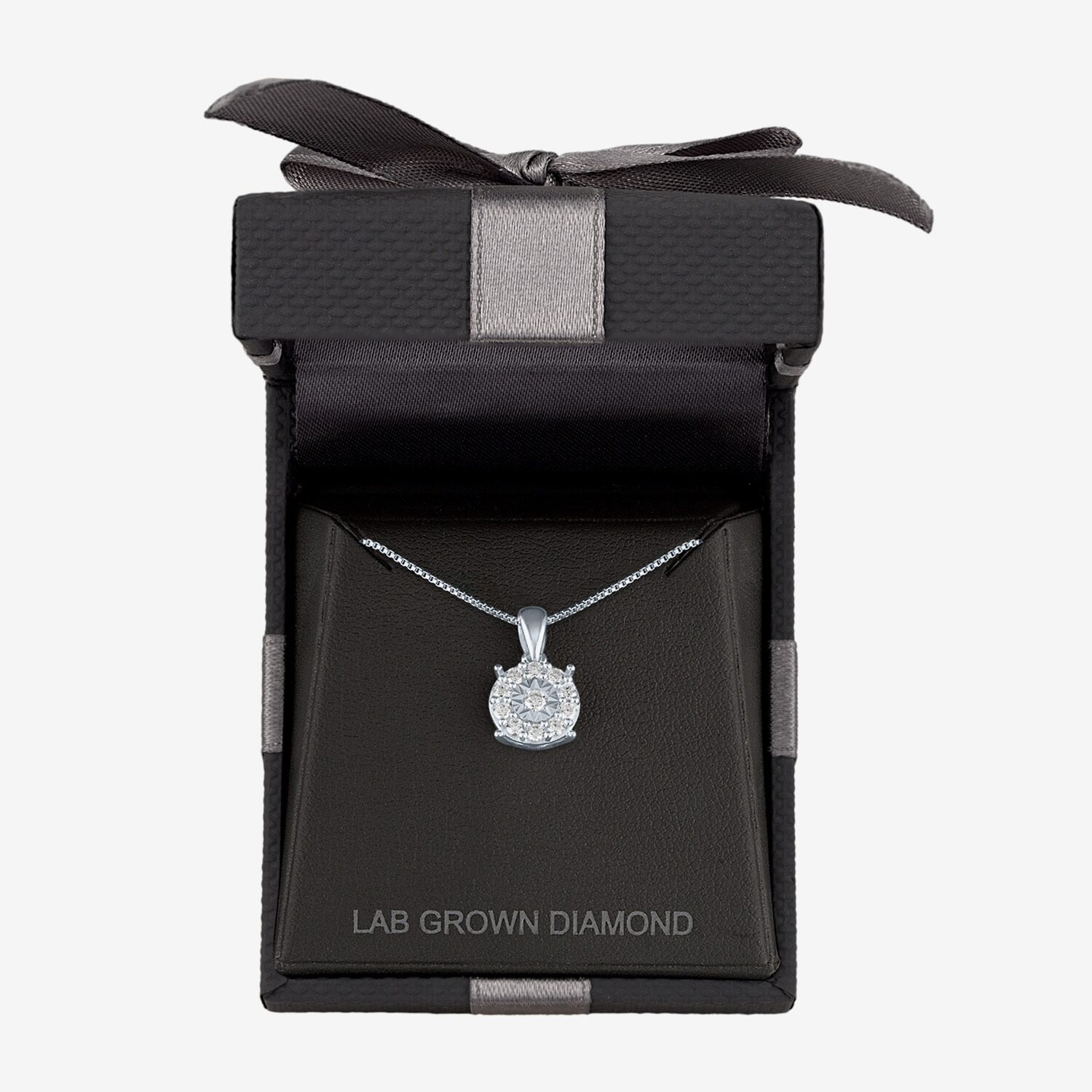 (G-H/ I1-I2) Womens 1/4 CT. T.W. Lab Grown White Diamond Sterling Silver Round 18 Inch Pendant Necklace