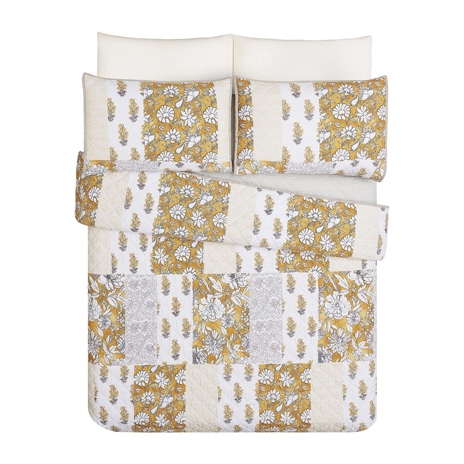 Modern Heirloom Saffron 3-pc. Quilt Set
