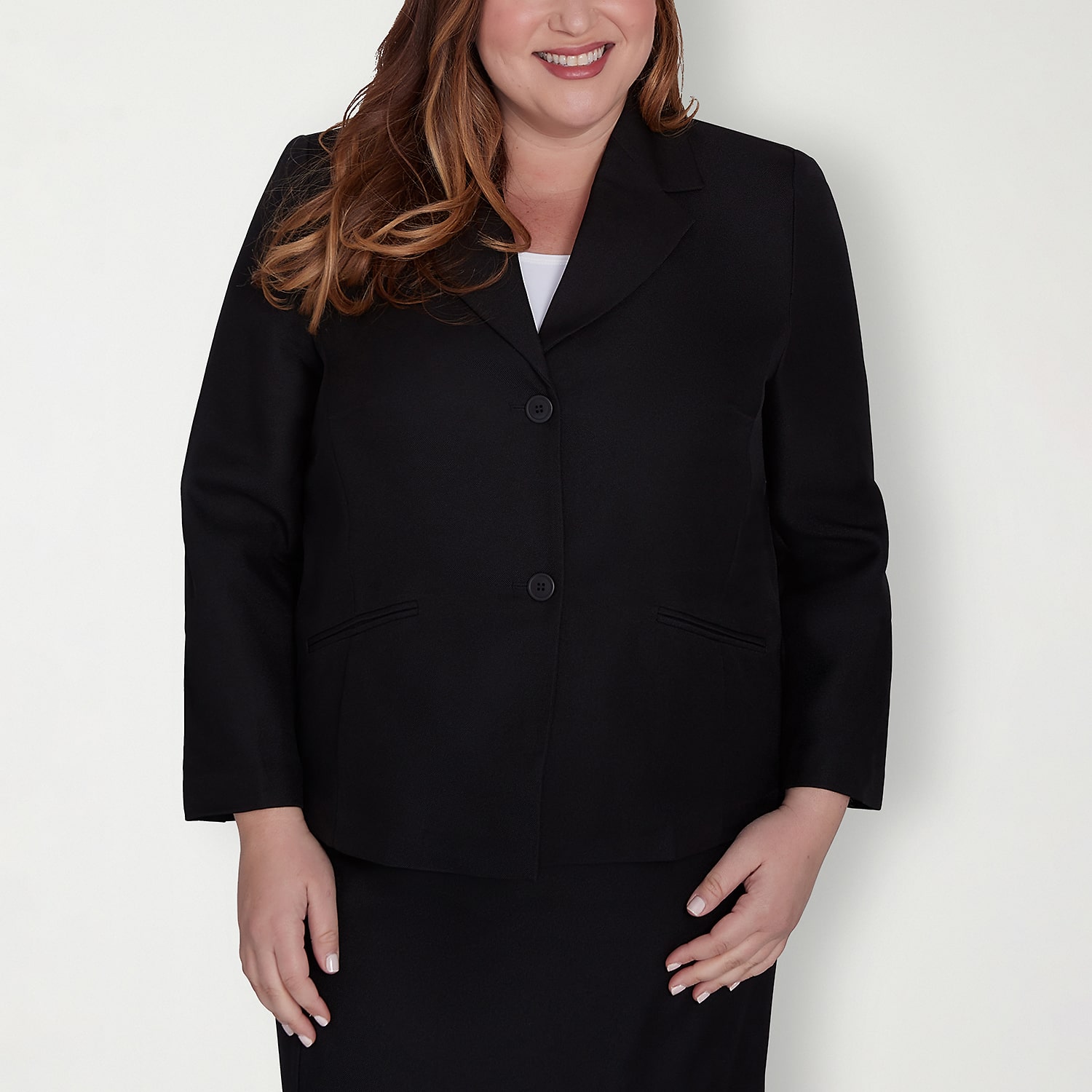 Alfred Dunner Classics Womens Plus Regular Fit Suit Jacket