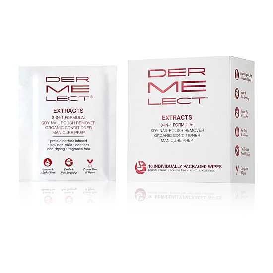 Dermelect 3 In 1 Soy Wipe Nail Polish Remover