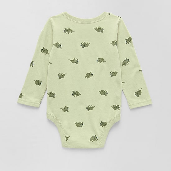 Okie Dokie Baby Boys Round Neck Long Sleeve Bodysuit