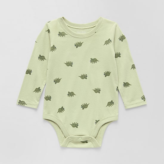 Okie Dokie Baby Boys Round Neck Long Sleeve Bodysuit