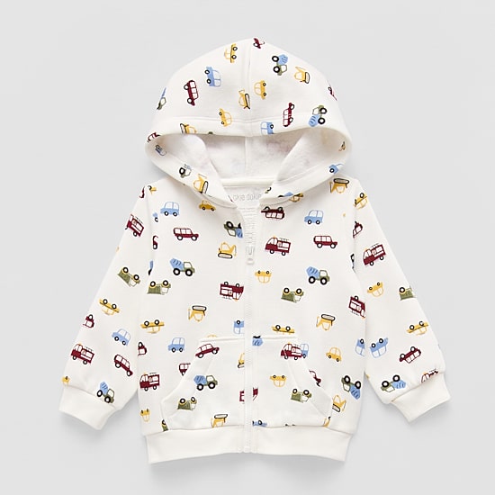 Okie Dokie Baby Boys Fleece Hooded Lightweight Jacket