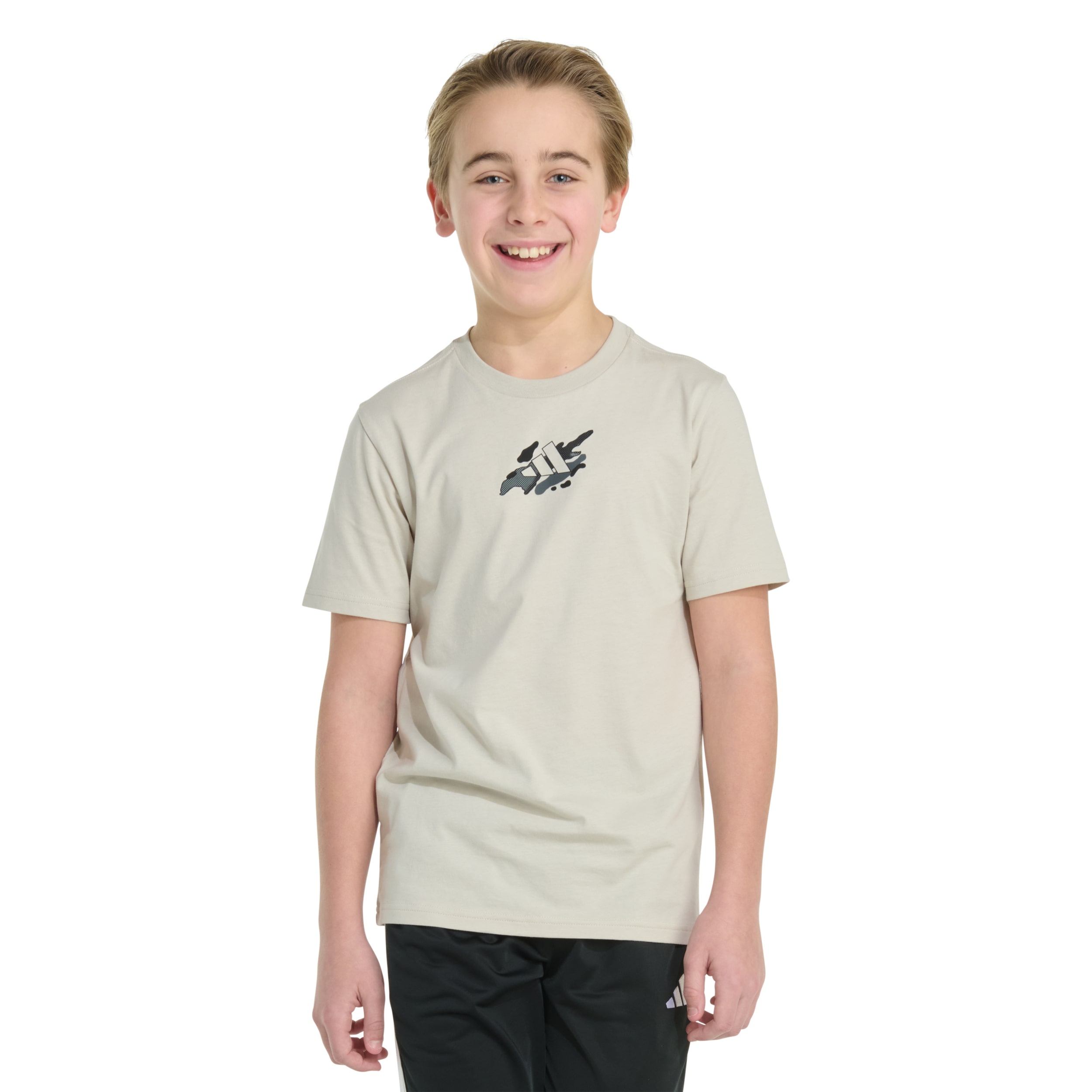 adidas Big Kid Boys Crew Neck Short Sleeve Regular Fit Graphic T-Shirt