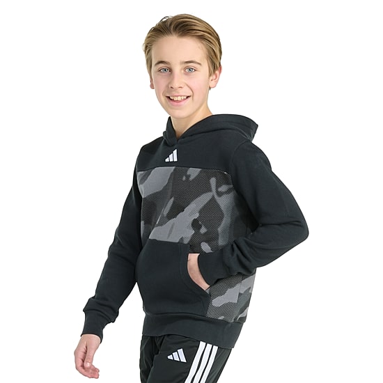 adidas Big Kid Boys Long Sleeve Embroidered Fleece Active Hoodie