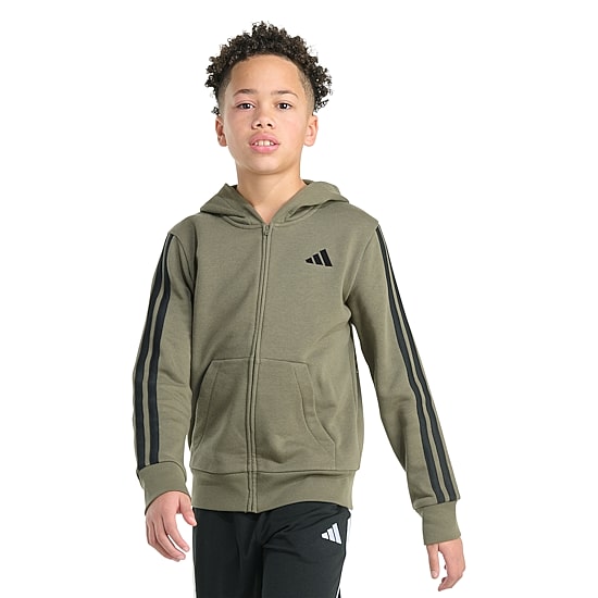 adidas Big Kid Boys Long Sleeve Fleece Zipper Active Hoodie