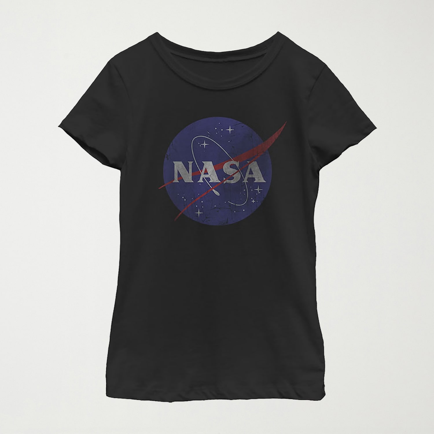Little & Big Kid Girls Crew Neck Short Sleeve Regular Fit NASA Graphic T-Shirt