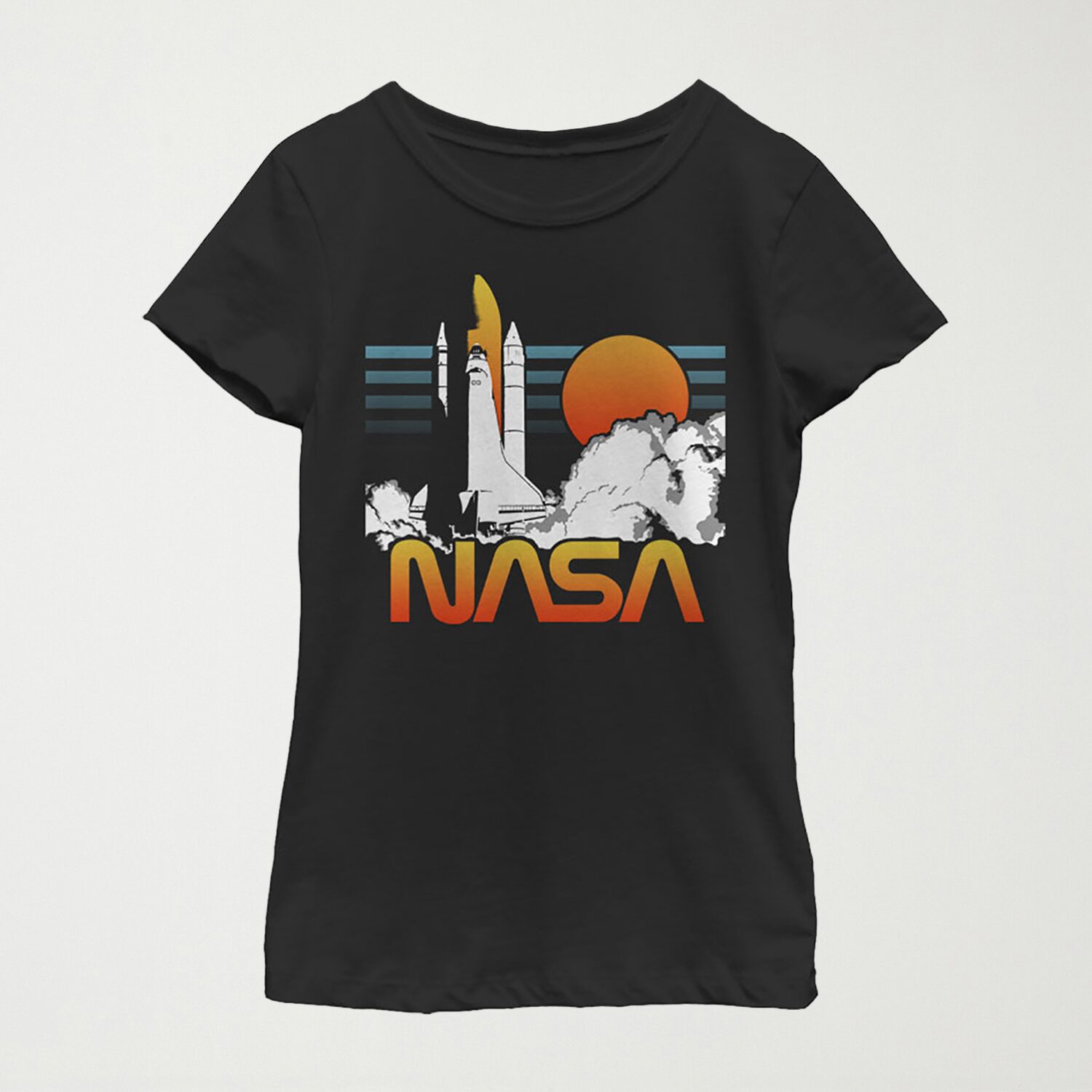 Little & Big Kid Girls Crew Neck Short Sleeve Regular Fit NASA Graphic T-Shirt