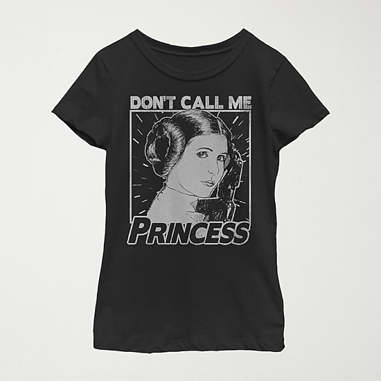 Little & Big Kid Girls Crew Neck Short Sleeve Regular Fit Star Wars Graphic T-Shirt