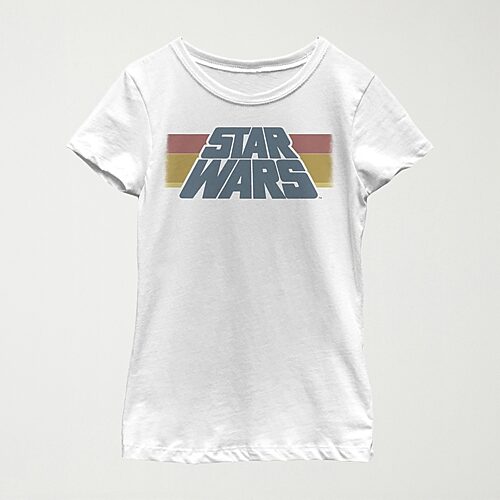 Girls Crew Neck Short Sleeve Regular Fit Star Wars Graphic T-Shirt, Medium, White