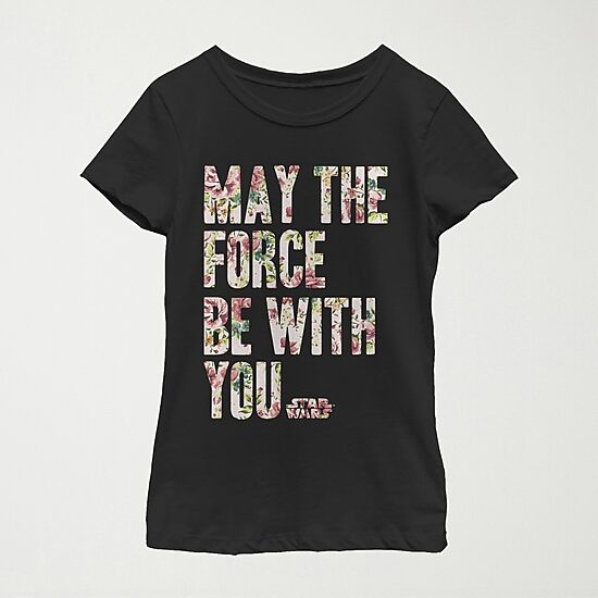 Little & Big Kid Girls Crew Neck Short Sleeve Regular Fit Star Wars Graphic T-Shirt