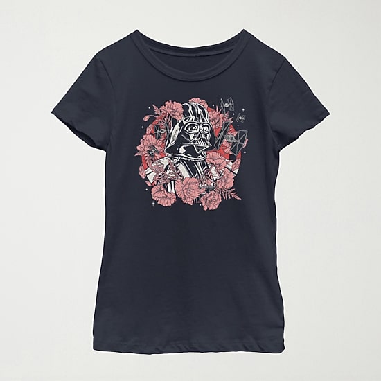 Little & Big Kid Girls Crew Neck Short Sleeve Slim Fit Star Wars Graphic T-Shirt