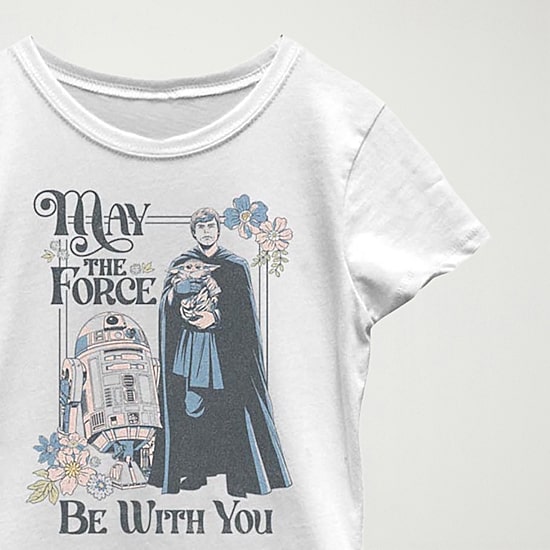 Little & Big Kid Girls Crew Neck Short Sleeve Slim Fit Star Wars Graphic T-Shirt