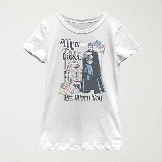 Little & Big Kid Girls Crew Neck Short Sleeve Slim Fit Star Wars Graphic T-Shirt