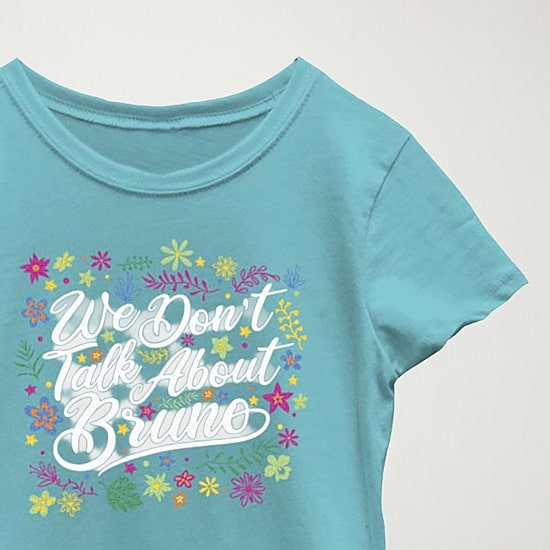 Disney Encanto Little & Big Kid Girls Crew Neck Short Sleeve Slim Fit Encanto Graphic T-Shirt