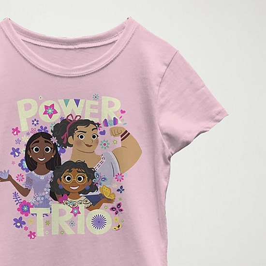 Disney Encanto Little & Big Kid Girls Crew Neck Short Sleeve Slim Fit Encanto Graphic T-Shirt