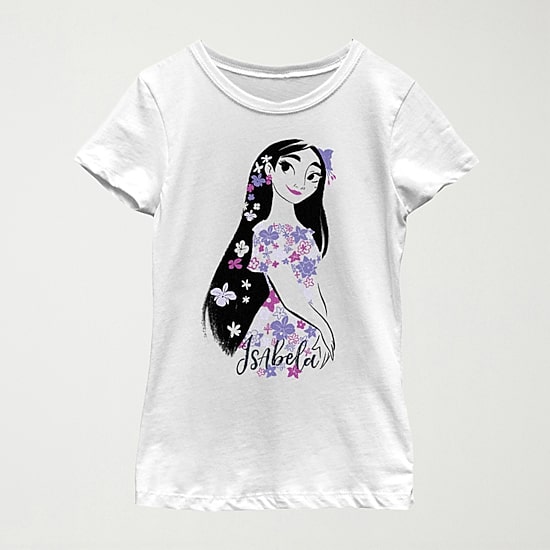 Disney Encanto Little & Big Kid Girls Crew Neck Short Sleeve Slim Fit Encanto Graphic T-Shirt