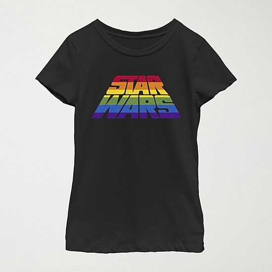 Little & Big Kid Girls Crew Neck Short Sleeve Slim Fit Star Wars Graphic T-Shirt