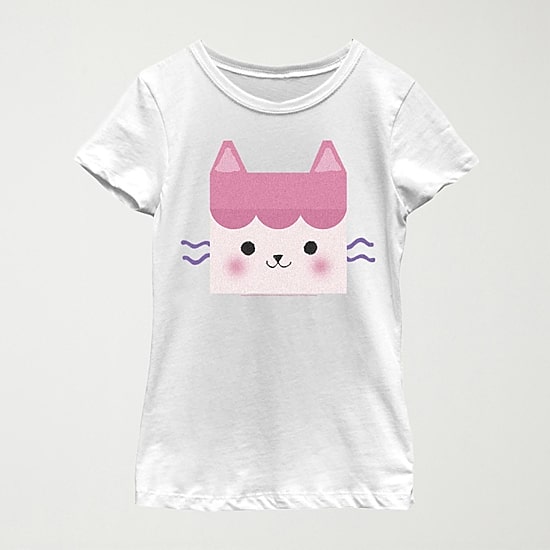 Little & Big Kid Girls Crew Neck Short Sleeve Regular Fit Gabby's Dollhouse Graphic T-Shirt