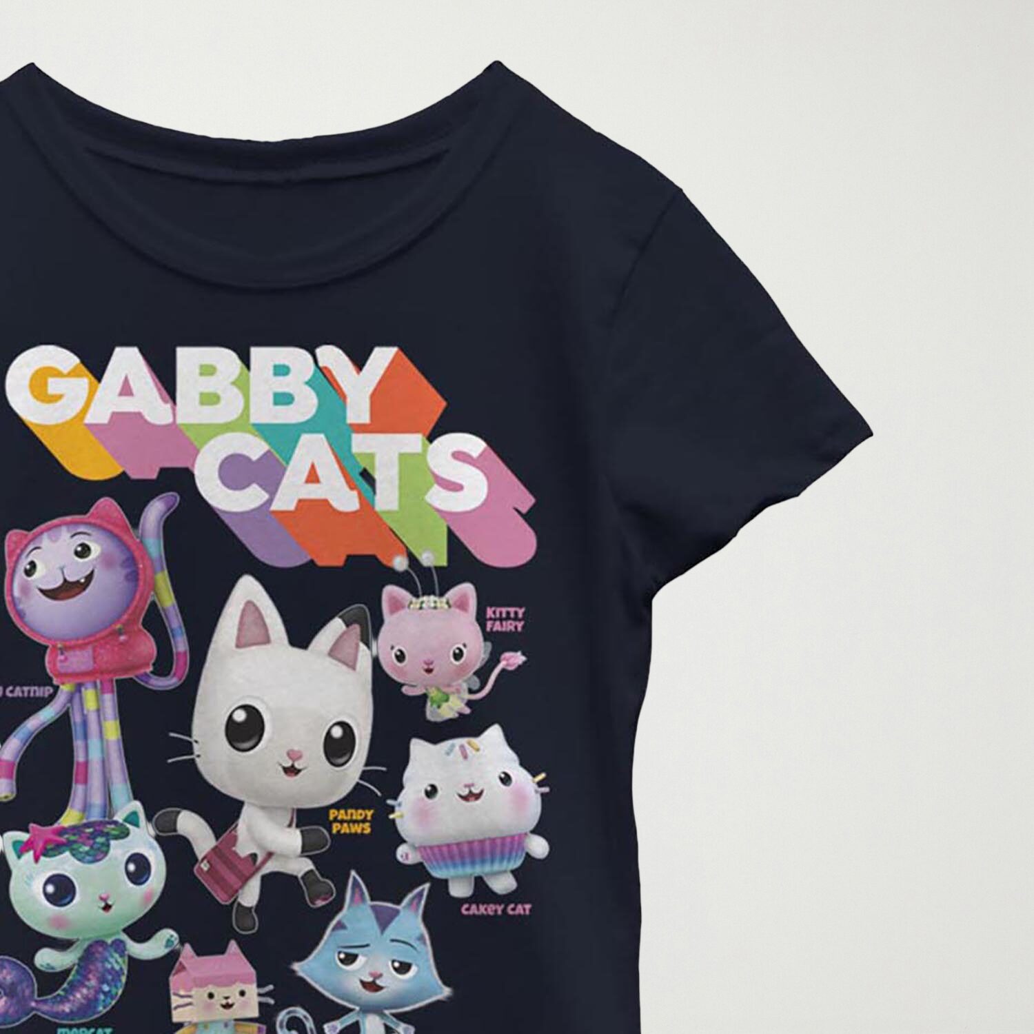 Little & Big Kid Girls Crew Neck Short Sleeve Regular Fit Gabby's Dollhouse Graphic T-Shirt